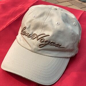 BEN HOGAN Golfers hat for men or women.  Tan with deeper tan embroidery